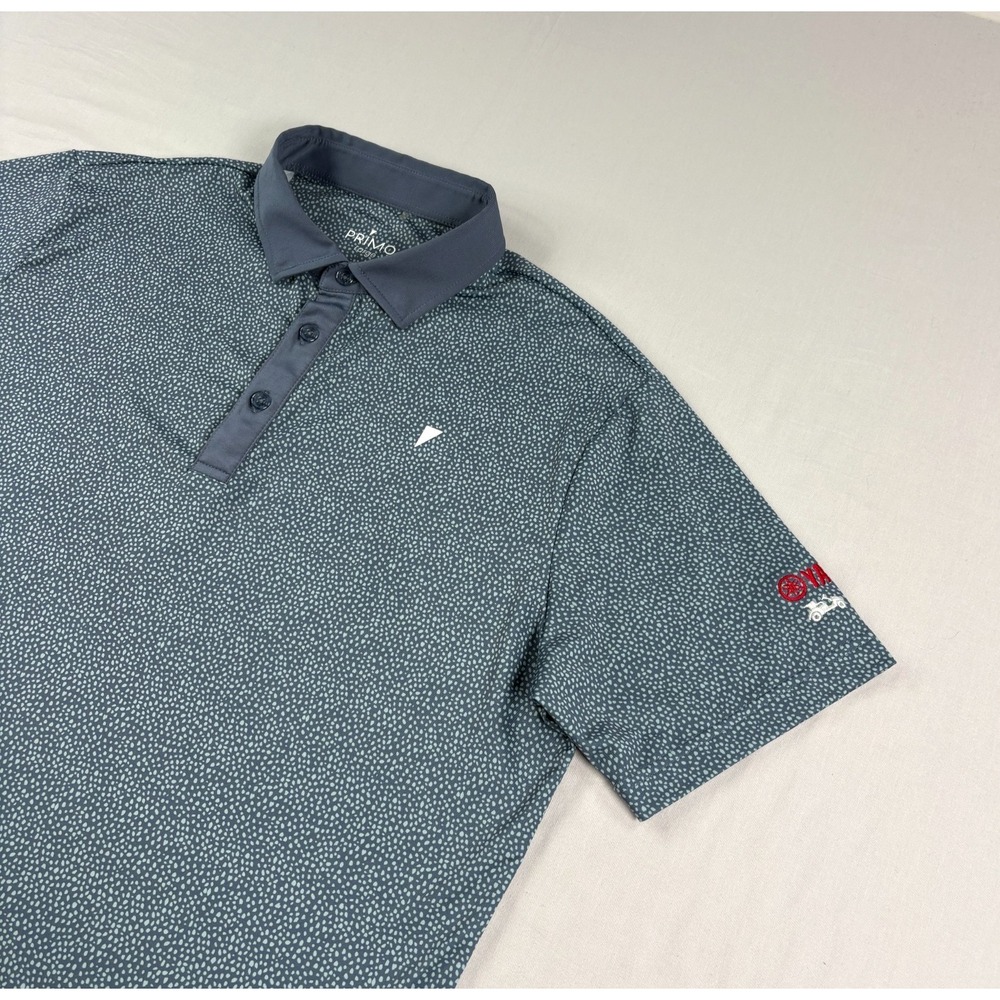 Primo Polo Shirt Mens Large Blue Golf Stretch Performance Wicking